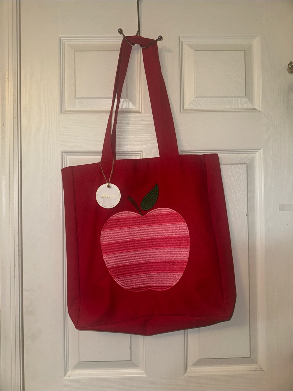 Lady JayneRed Apple Appliqué Tote Bag